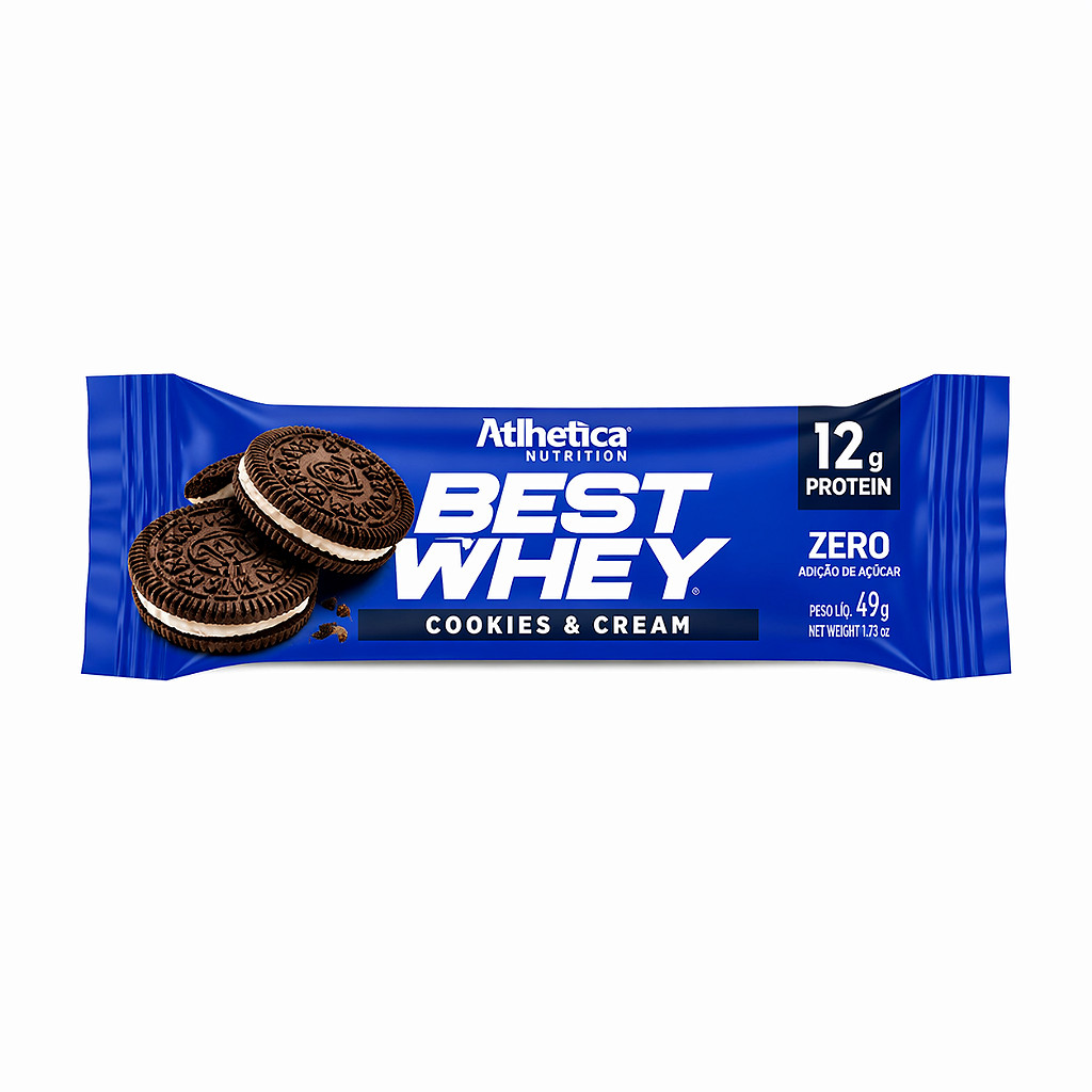 Best Whey Bar 49g Cookies & Cream - Atlhetica Nutrition