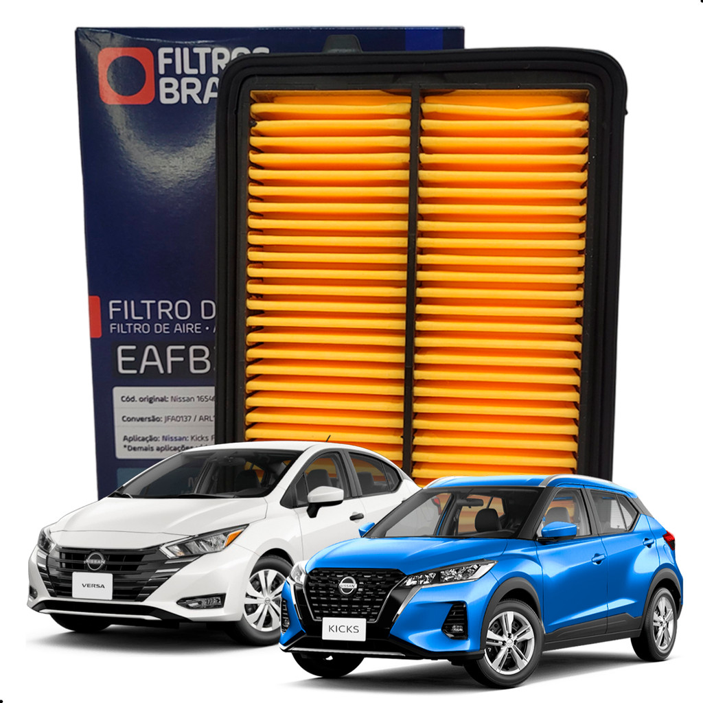 Imagem Filtro Ar Motor Nissan Kicks Versa 1.6 16v 2020 2021 2022 2023