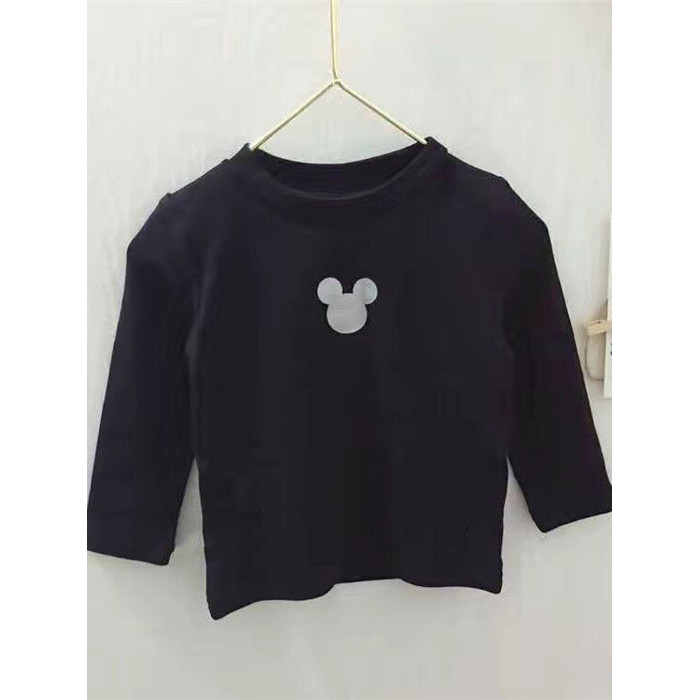 Meninas camisa de fundo do bebê primavera outono novo estilo crianças em torno do pescoço algodão camiseta simples menin
