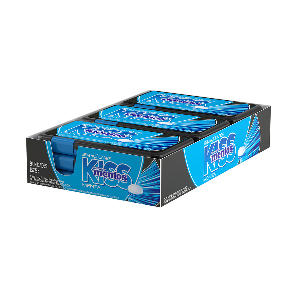 MENTOS KISS FLAT DISPENSER MINT