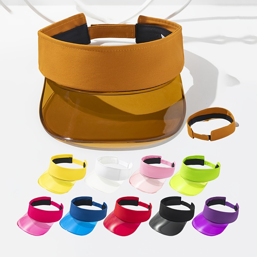 Chapéu de Verão Transparente com Cores Contrastantes para Homens e Mulheres, Ideal para Esportes ao Ar Livre e Lazer