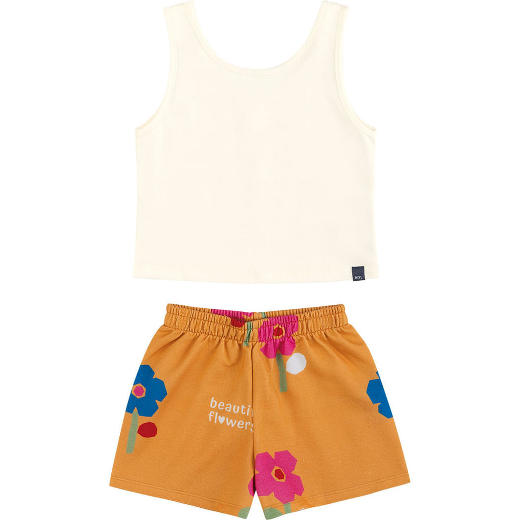 Conjunto Curto Floral Infantil Menina Marisol
