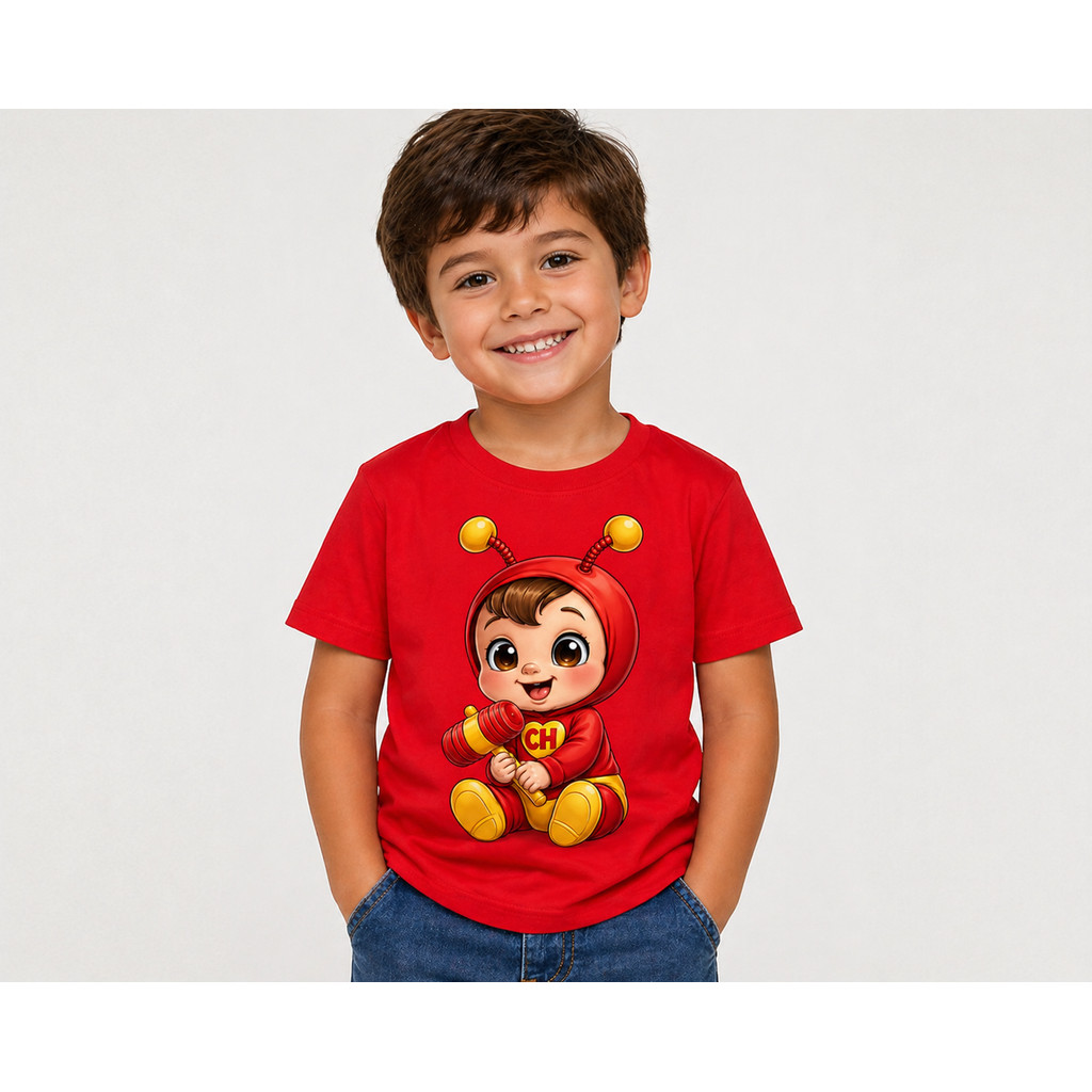 Camiseta Infantil Chapolin Baby | Algodão 100% | Estampa Fofa | Menino e Menina