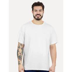 Camiseta Ellus Masculina Cotton Fine Easa Duocolor Original Branca