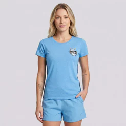 Camisa Grêmio Classic Feminina Azul Celeste