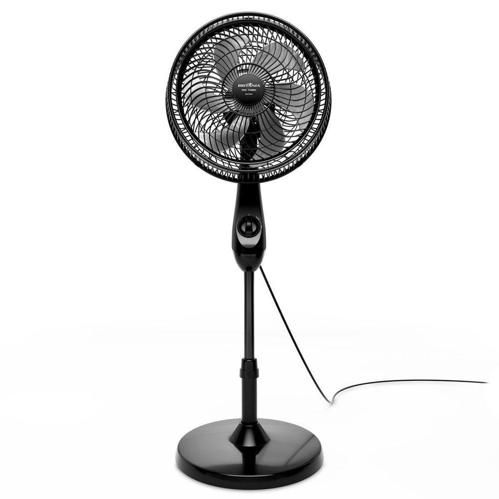 Ventilador de Coluna Britânia 75W 30cm 6 Pás 3 Velocidades Preto 220V