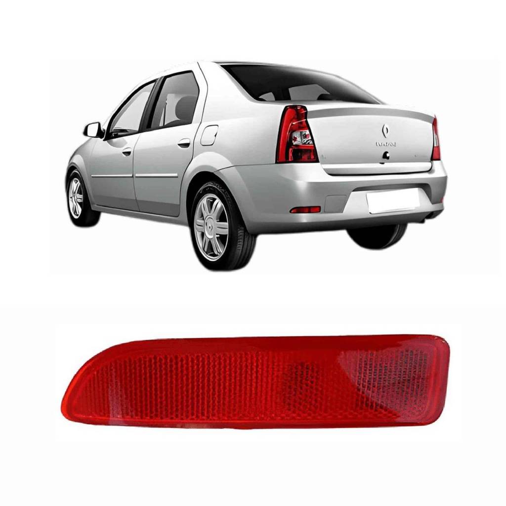 Refletor Para Choque Traseiro Logan 2011 2012 2013 2014 Esquerdo