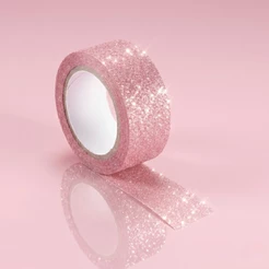 Fita Adesiva Glitter - Rosa - 1 unidade - Rizzo