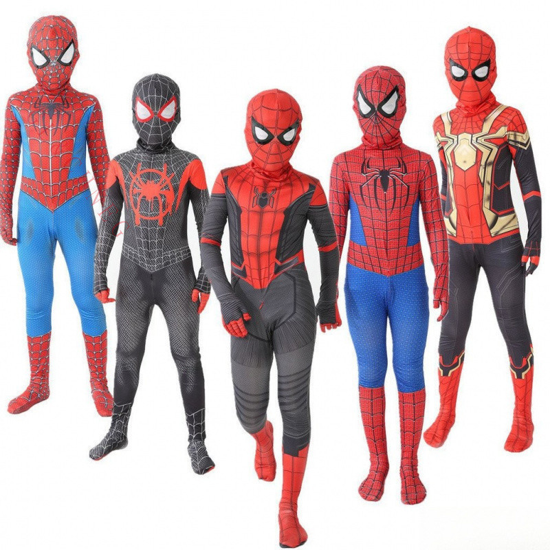 MISS.YE Roupa De Halloween Para Crianças Homem-Aranha Conjunto Infantil E Adulto
