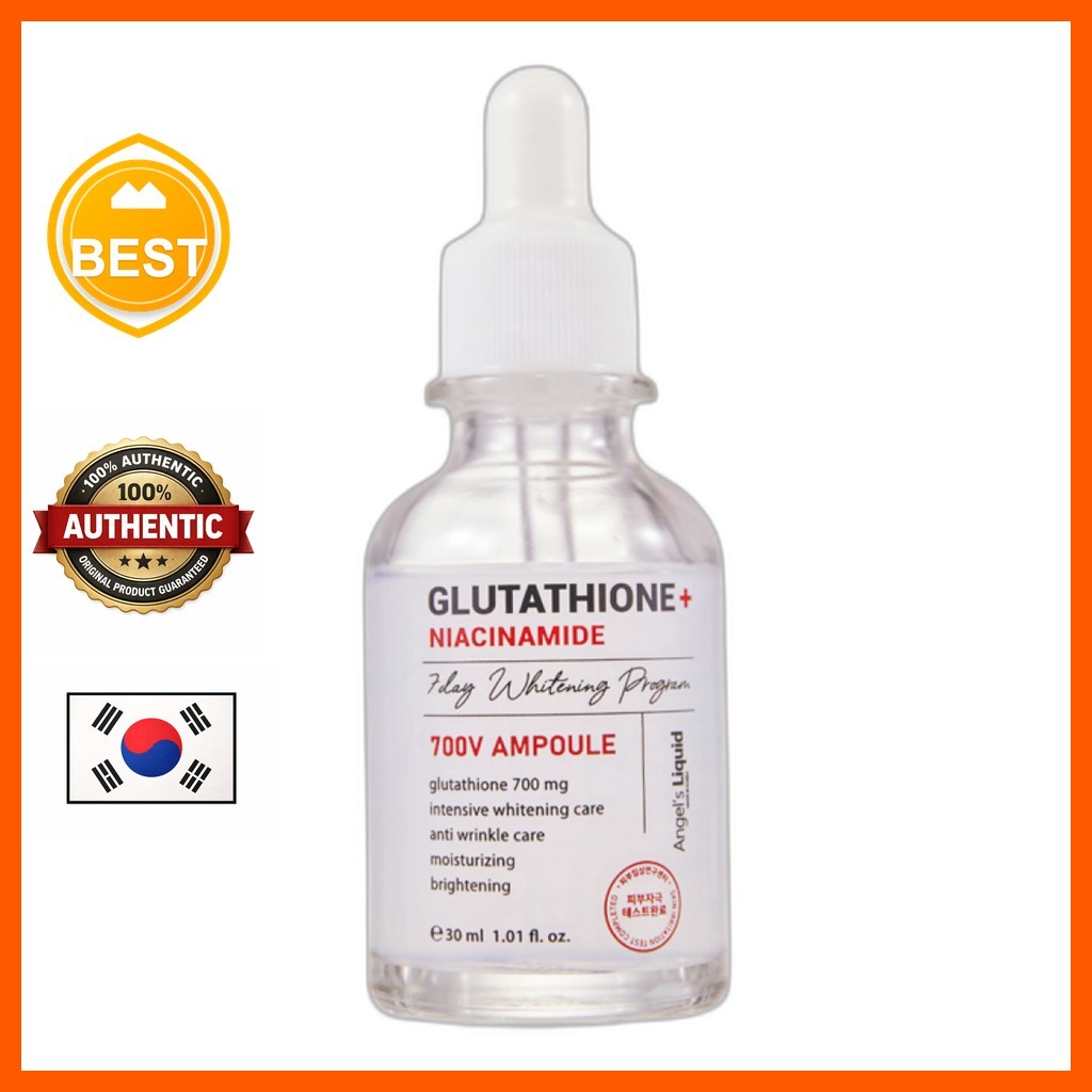 [Angelslíquido] Ampola De Glutationa + Niacinamida , 30ml , 1 Unidade/Coreana/Fórmula Iluminadora Da Pickorea