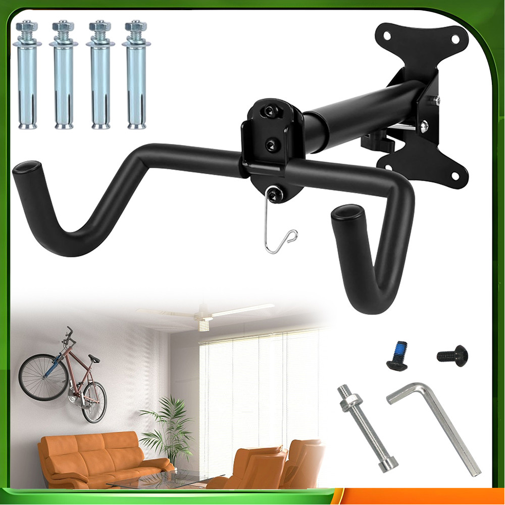 Rack de exibição de bicicleta montado na parede com acessórios Rack de estacionamento com suporte de carga ajustável