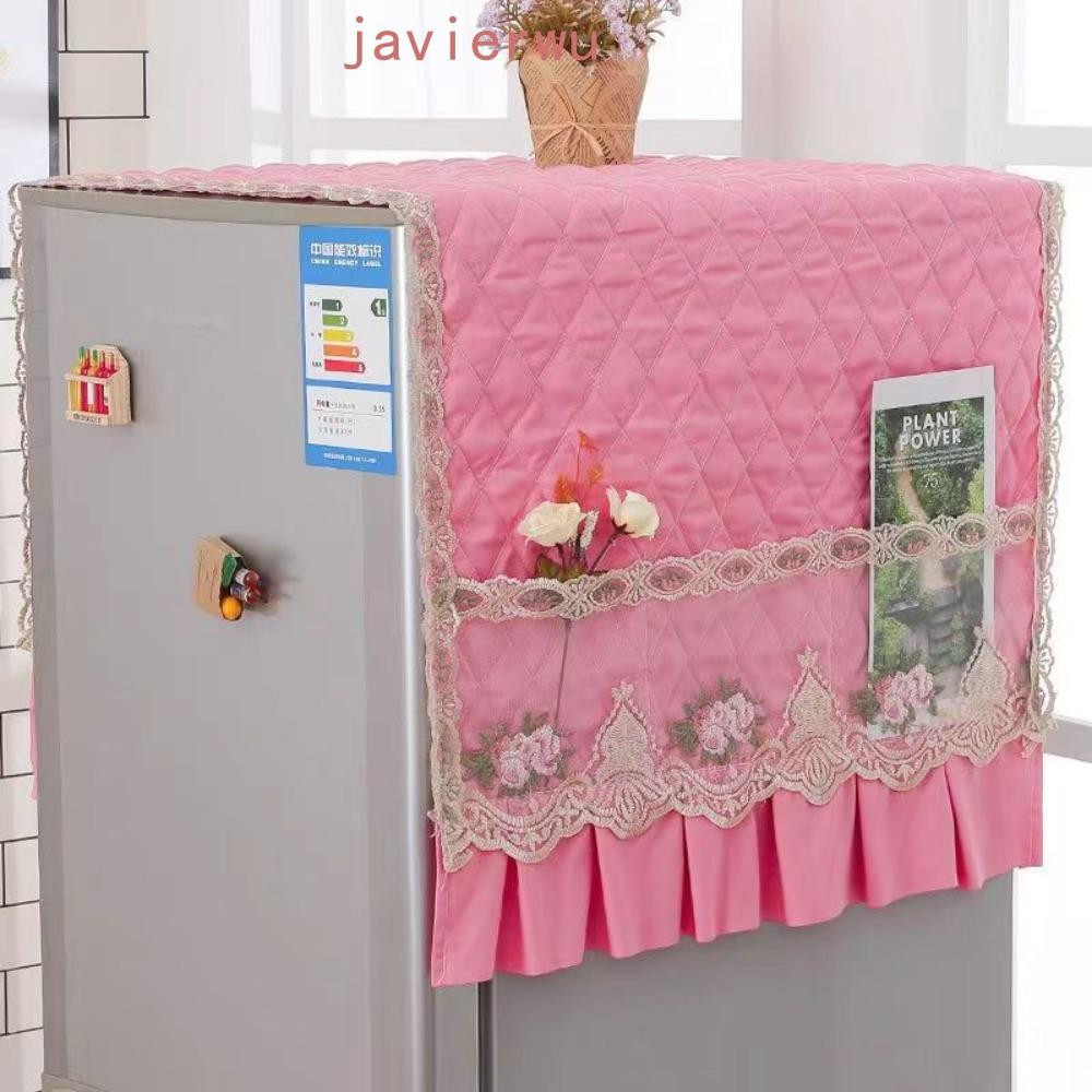 Lavagem AJAVIERWU | Capas , Elegantes Para Poeira De Geladeira De 55 * 140 Cm , Pano De Lavadora De Bolsos De Renda