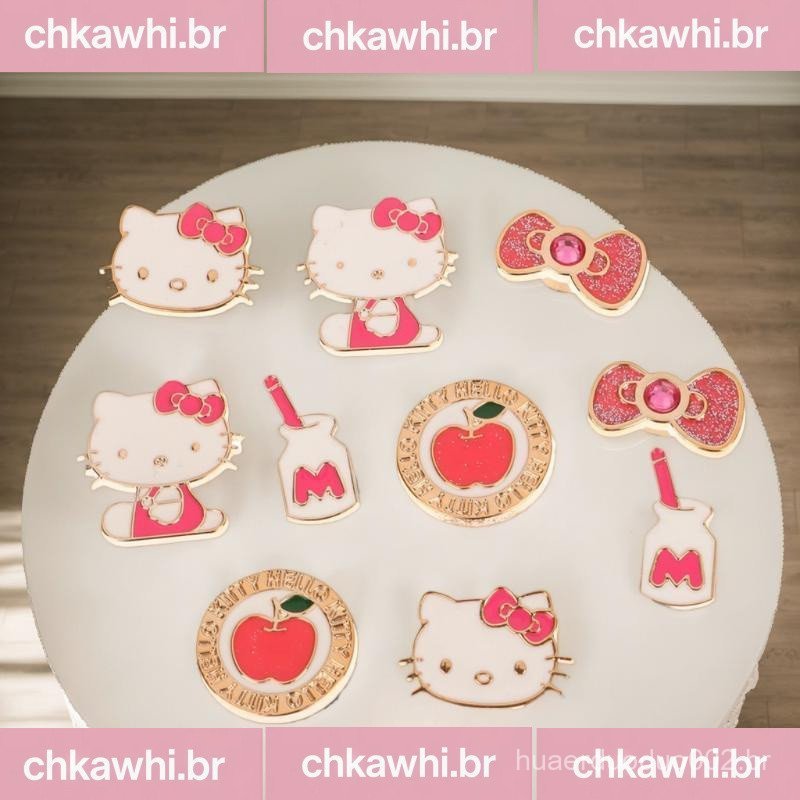 [Dhiint] 10 Pçs/set Kawaii Hello Kitty Sapato Charme Bonito Desenho Animado KT Gato Sapatos Decoração DIY Destacáveis Bu