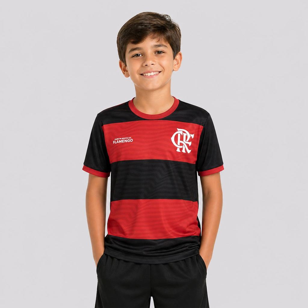 Camisa Flamengo Emoção Juvenil Listrada