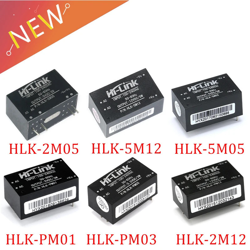 HLK-PM01 PM03 PM12 AC-DC 220V A 5V/3.3V/12V Mini Módulo De Fonte De Alimentação Interruptor Doméstico Inteligente 5M05
