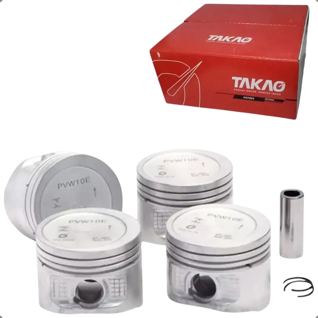 Jogo Pistao Do Motor Takao Fox Gol G4 1.0 8v Ea111 2006 2007 2008