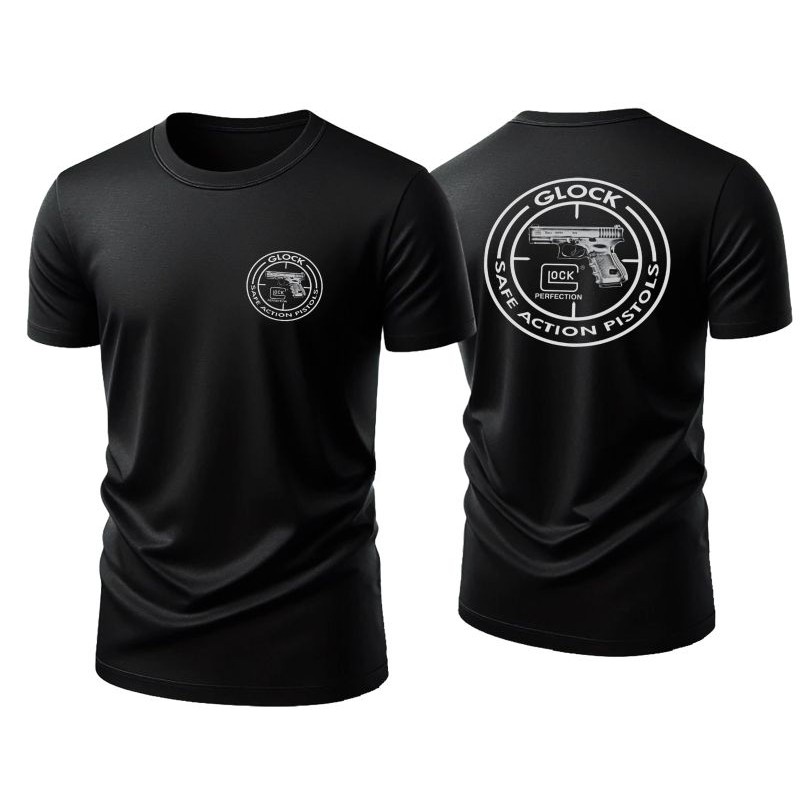 Camisa Camiseta Masculina Dry Fit Premium Glock Safe Cac Militar Academia