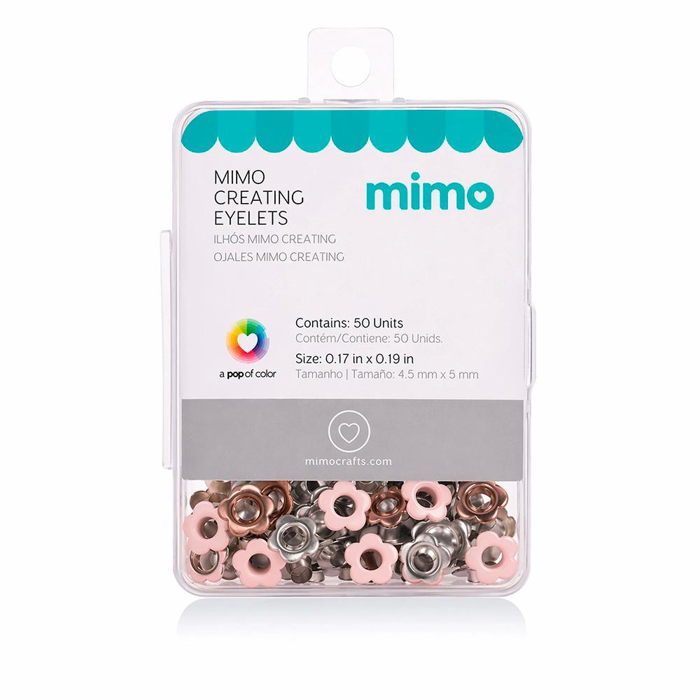 Ilhós Mimo Creating - Flor - Rosa Candy - 5 mm - 50 Unids