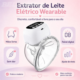 Bomba Tira Leite Automática Indolor Vestível Com As Mãos Livres Carregamento USB Pode Ser Usado Bilateralmente