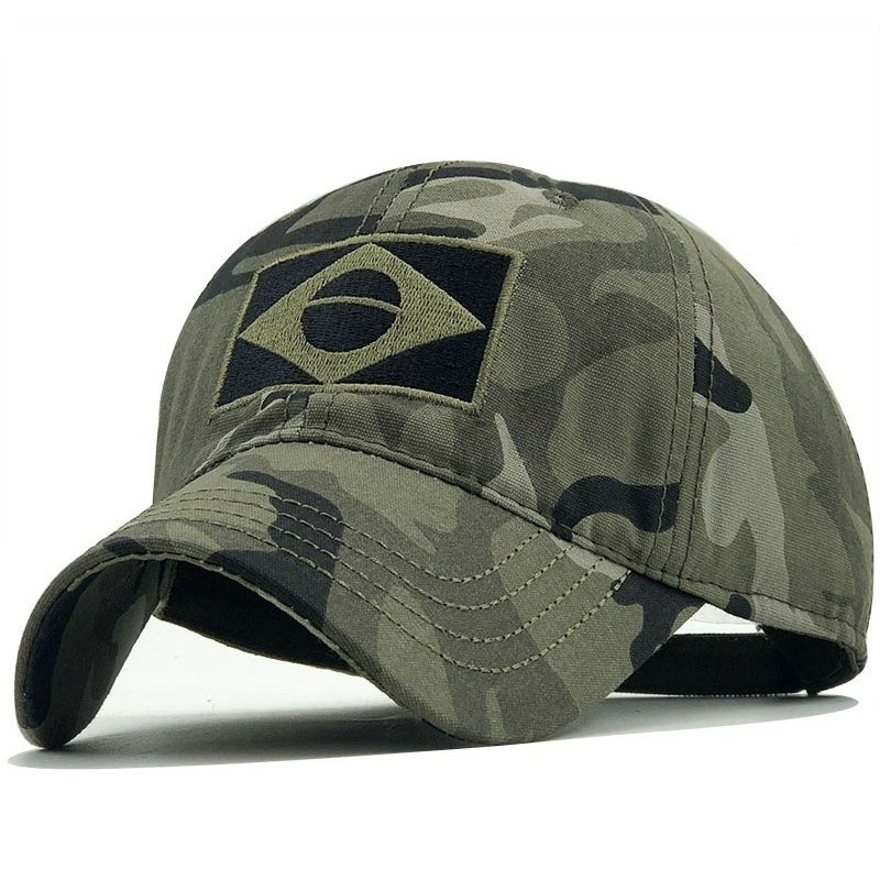 Disfarçado Do Homem Militar , Boné De Beisebol Masculino Bordado Com Bandeira Brasileira Esportivo Ao Ar Livre , Chapéu