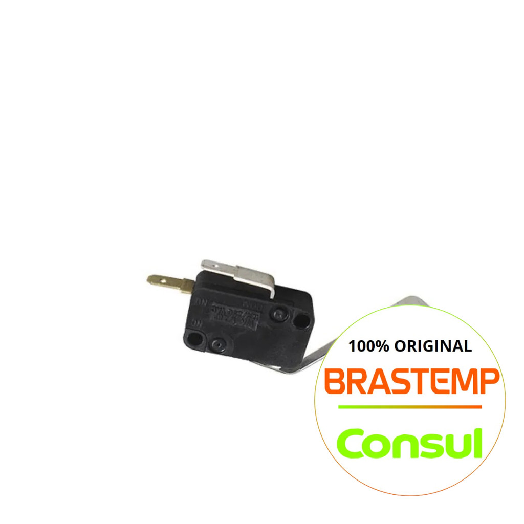 INTERRUPTOR DE SEGURANÇA DA TAMPA PARA LAVADORA  BRASTEMP ORIGINAL - BWC06 - BWC10 - BWC11 (DEMAIS MODELOS NA DESCRIÇAO)