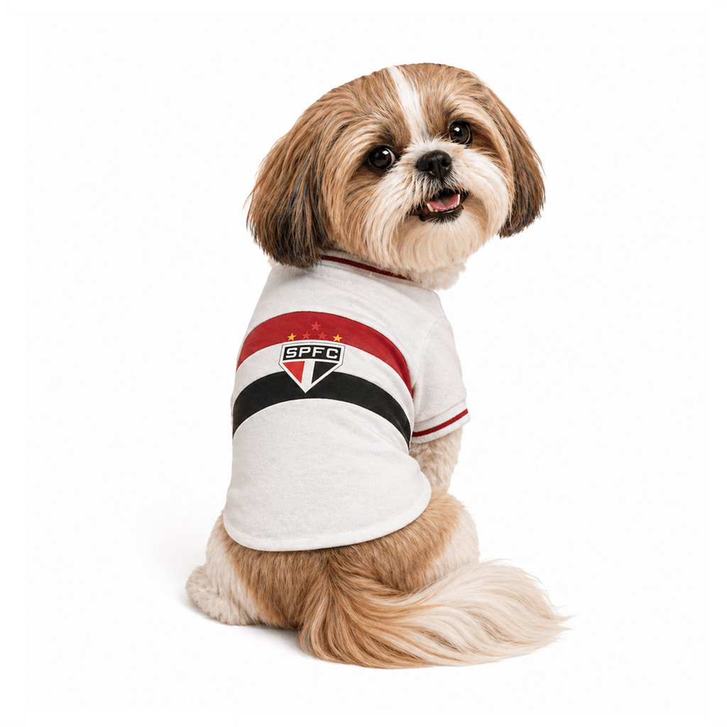 Camisa Pet Inspiração São Paulo Time Futebol Cães TAM 8