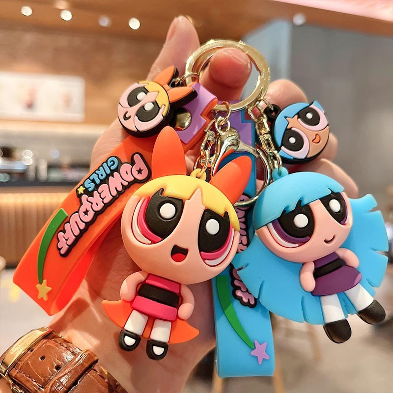 Chaveiro As Meninas Superpoderosas Pingente Boneca Florzinha Lindinha Docinho Estrelinha Para Mochila Bolsa Presente