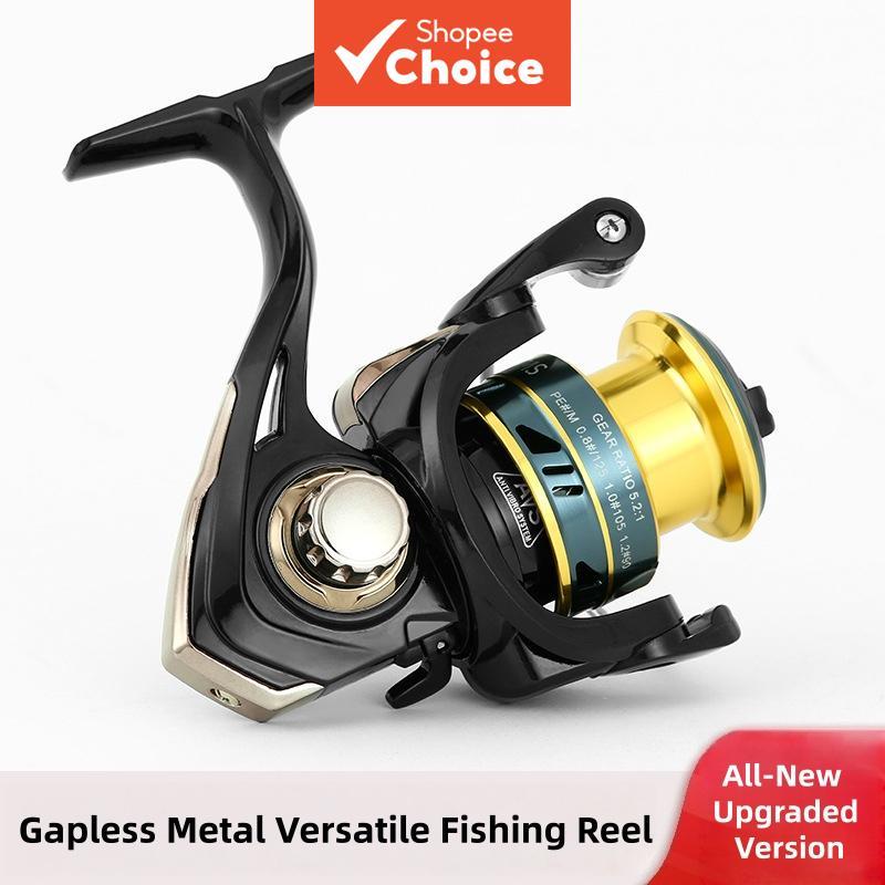 Versão atualizada GK Molinete de Metal Completo para Pesca de Longa Distância, Carretilha de Arremesso, Roda para Pesca