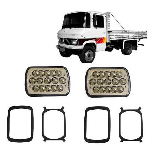 Par Farol Em Led Mb L-608 L-708 72  A 88 Mercedinho 90w