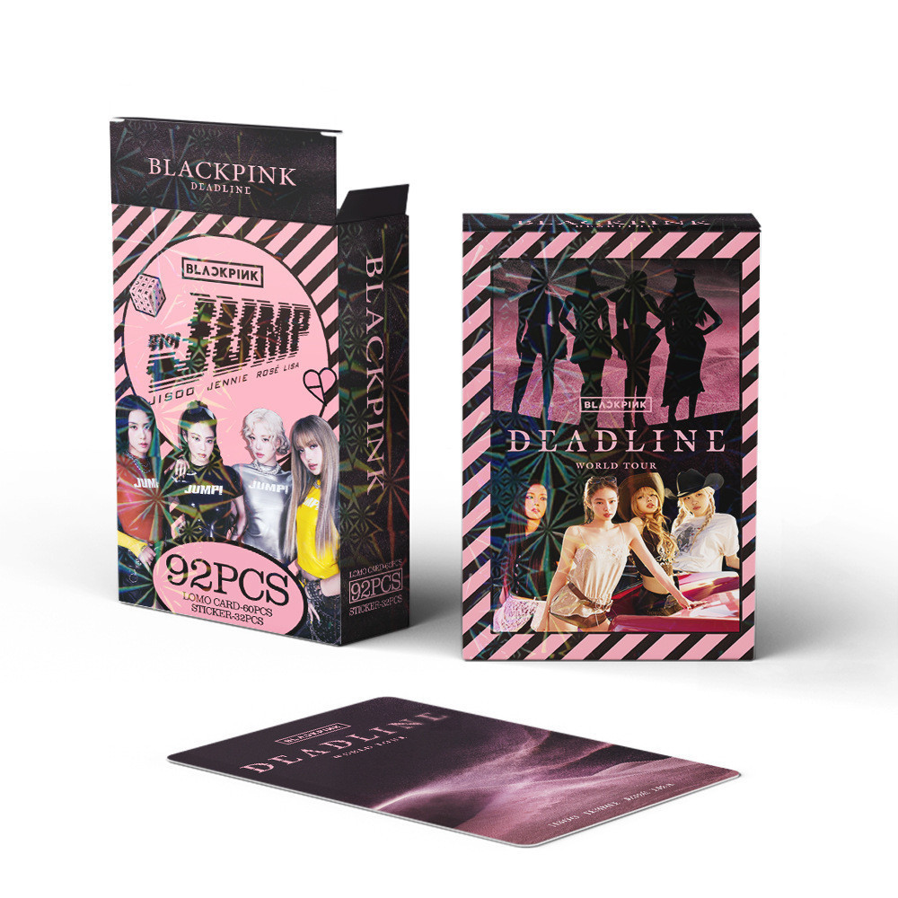 92pcs BP Jump ROSE ROSIE Álbum Lomo Cartões JISOO AMORTAGE Lisa ALTER EGO Jennie Ruby BORN PINK Adesivo Mantra World Tou