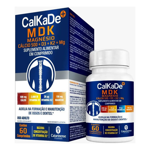 Calkade Mdk Catarinense 60 Comprimidos Sabor Sem Sabor