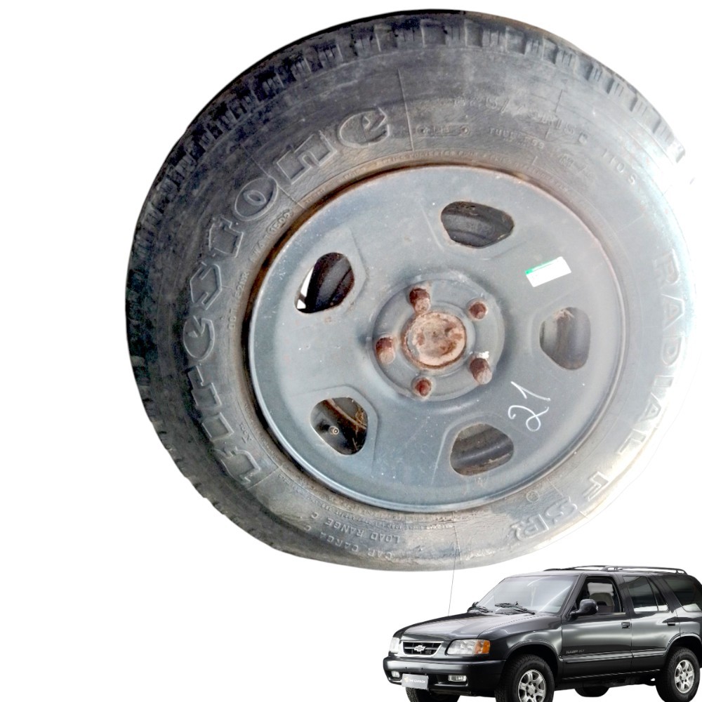 Roda Ferro Aro 15 Caminhonete Chevrolet Blazer S10 5 Furos et5509