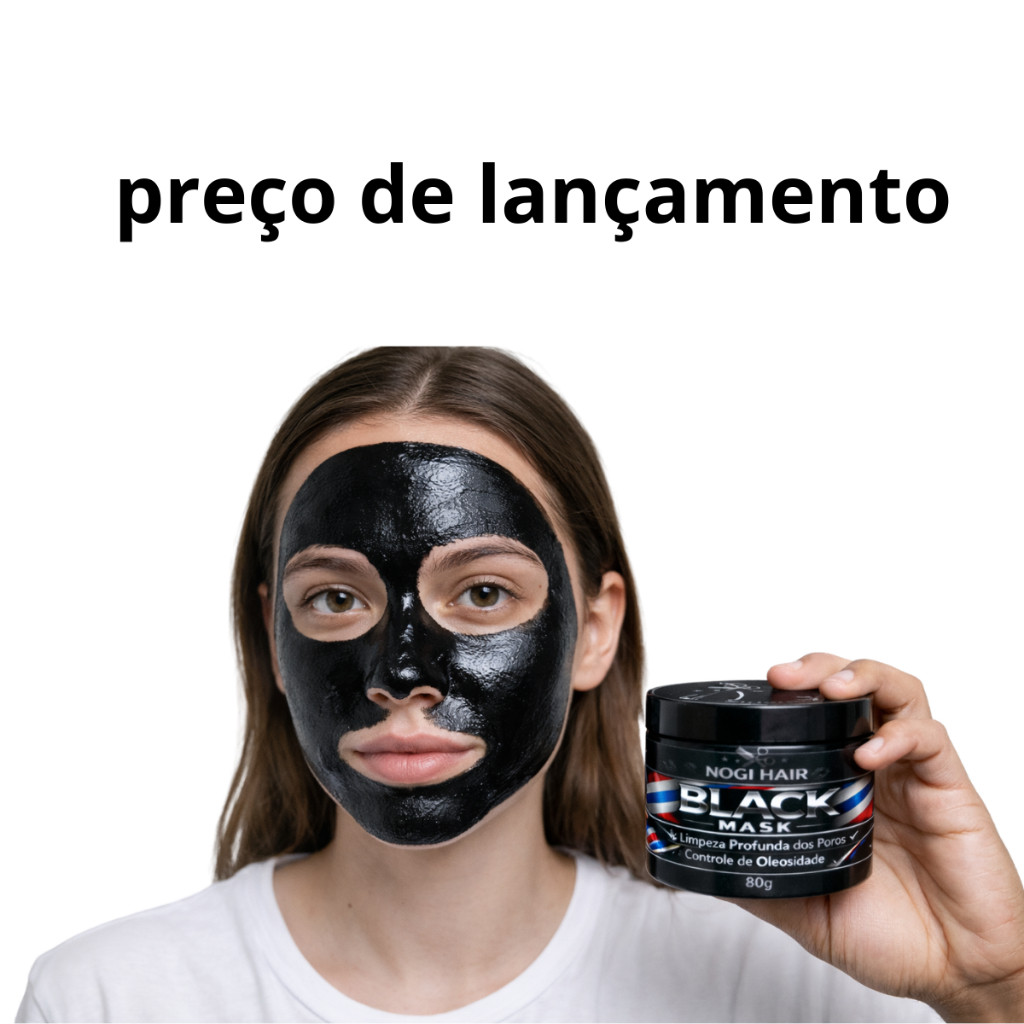 Máscara Black Removedora De Cravos Carvão Ativado Limpeza Facial Pele Oleosa Acne Poros 80g Spa Detox Facial