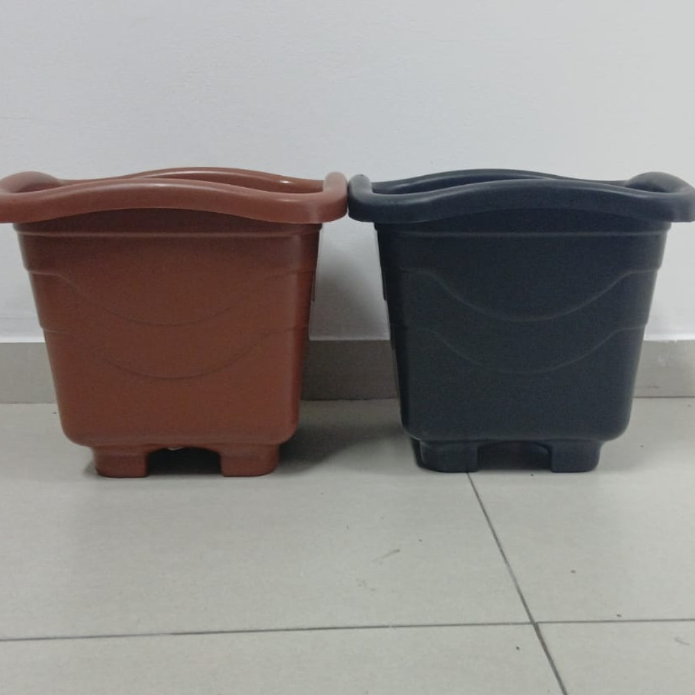 Vaso de Planta grande - 10 litros ou 30 Litros Preto ou Marrom - Pote Decorativo de Jardim Plástico Cachepot Árvore