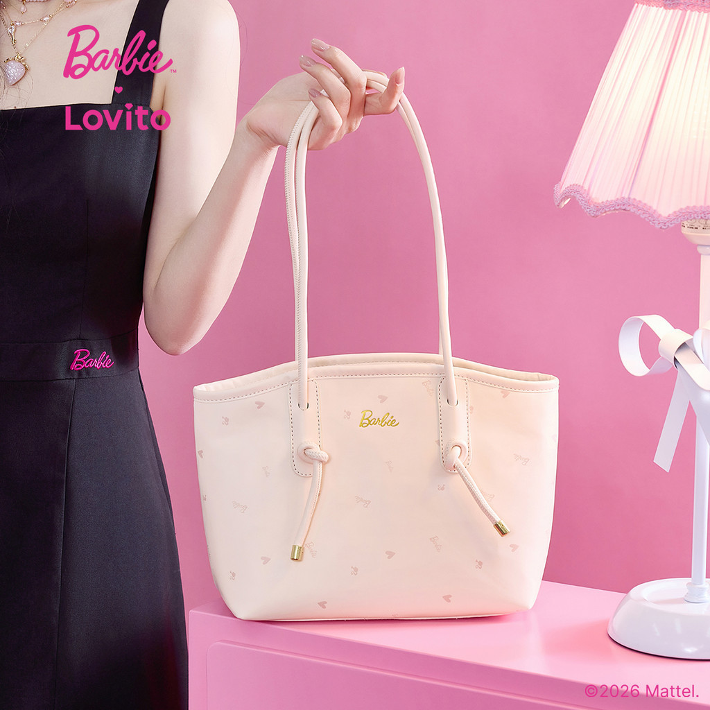 Barbie™ X Lovito Bolsa Elegante com Glitter para Ombro para Mulheres LB1AD013