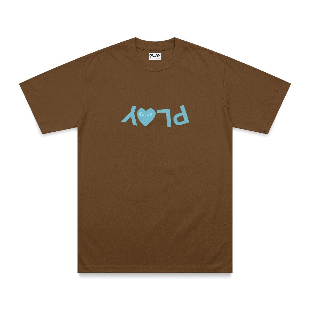 Camiseta Basic Streetwear Estampada CDG Play Blue