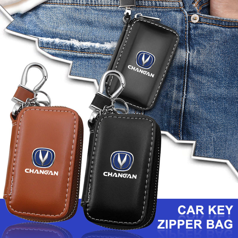 1 Peça Carteira De Couro Para Chave De Carro Bolsa Multifuncional Changan CS55 Plus/CS35 CS75/CS75 Alvin Eado/UNI-T