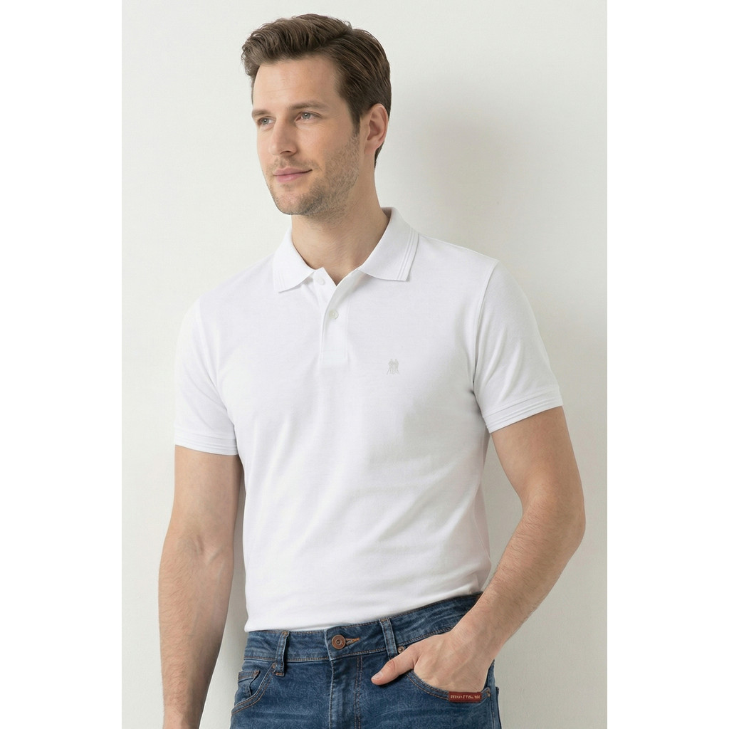 Polo Piquet Lisa Premium Polo Wear Branco