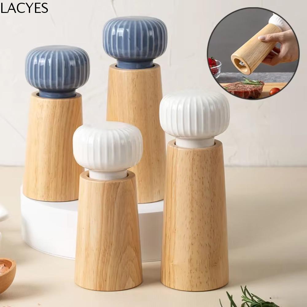 Moedor De Sal De Pimenta LACYES , Moinho Estilo Nórdico De Carvalho , Garrafa Manual De Moagem Com Núcleo Cerâmico
