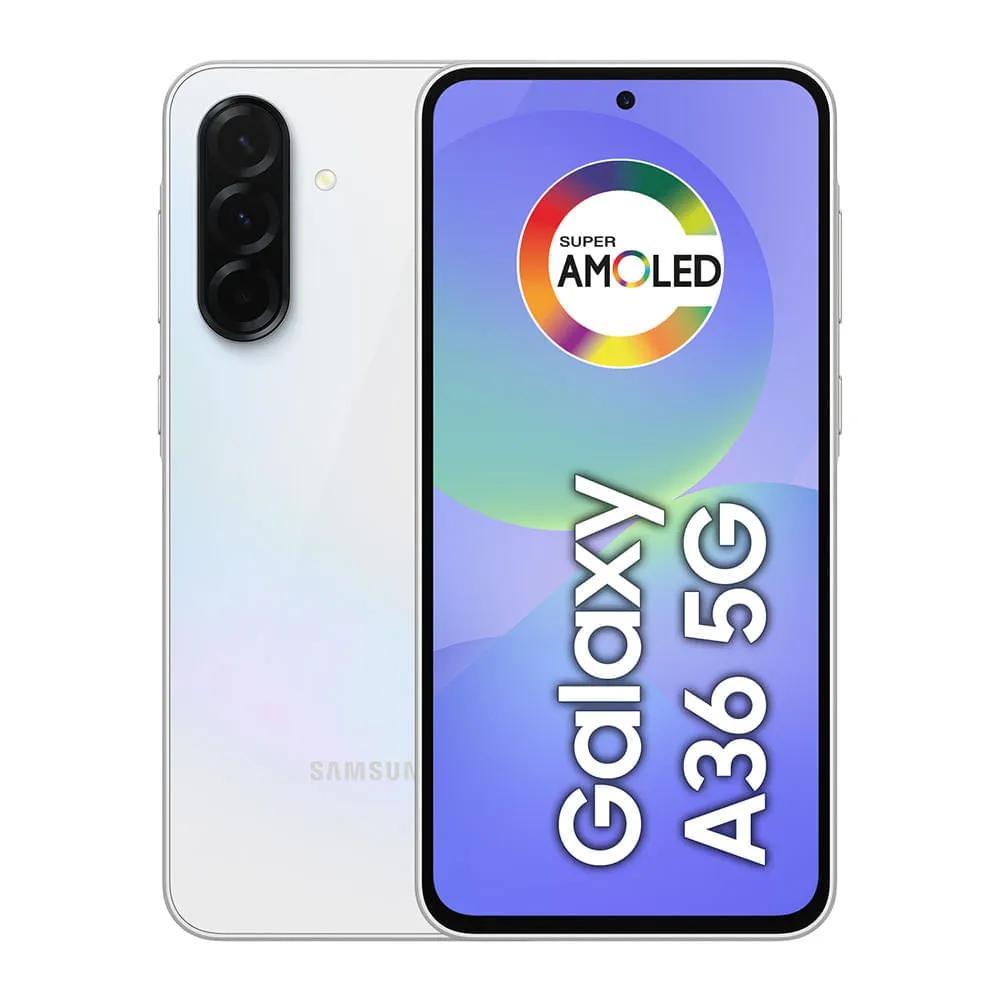 Smartphone Galaxy A36 5G, 256GB, Tela 6.7", Câmeras 50MB+8MP+5MP, Branco, SAMSUNG SAMSUNG