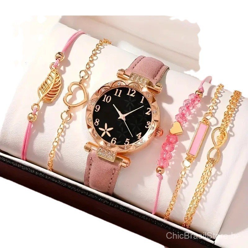 Relógio feminino, relógio de pulso elegante e versátil, relógio mecânico de alta qualidade para estudantes, relógio de q