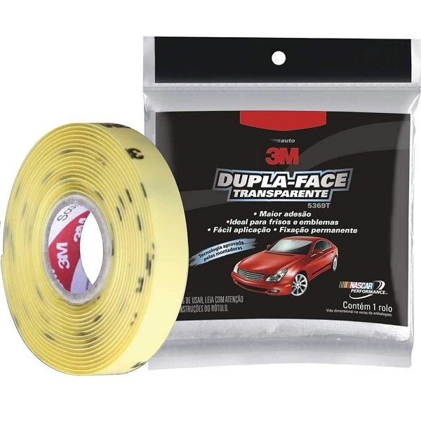 Fita Dupla Face 3M Automotiva 5369T Transparente 6MM X 20M