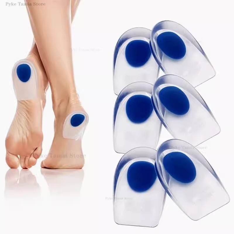 Kit 2 Palmilhas Silicone Gel Ortopédica Transparente, Alívio para Esporão, Conforto em Longas Horas