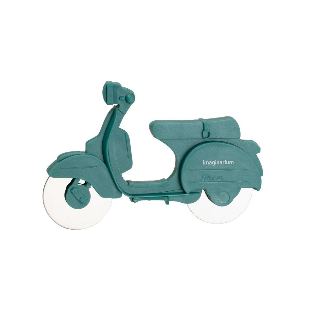 Cortador De Pizza Moto Retrô Imaginarium Azul-aço - Azul-aço