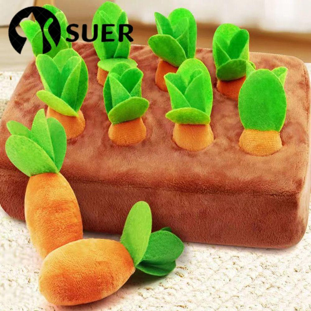 SUEBR Pull Up Cenouras Engraçado Interação Pai-Filho Brinquedos Snuffle Mat Puxando Rabanete Pet Dog Mastigar Brinquedo