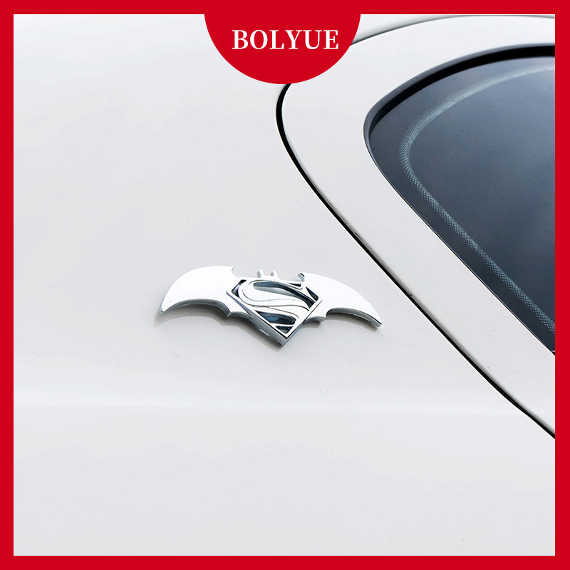 3D Metal Superman vs Batman Logotipo do carro Adesivo decorativo Batmóvel Adesivo Logotipo lateral Adesivo corporal Logo