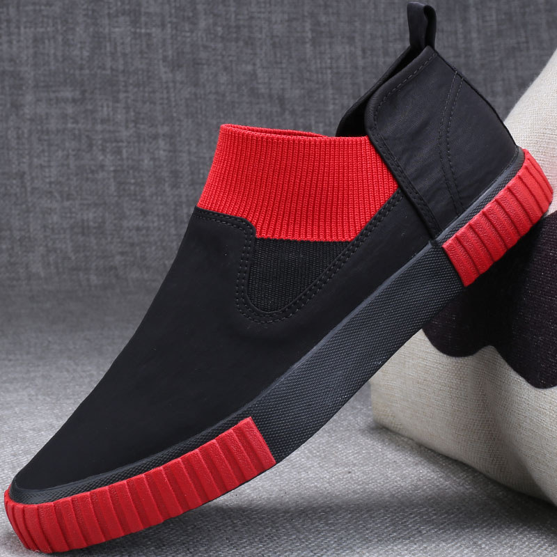 Sapatos masculinos sapatos casuais deslizamento-em sapatos masculinos de cano baixo velho pequim sapatos de pano de lona