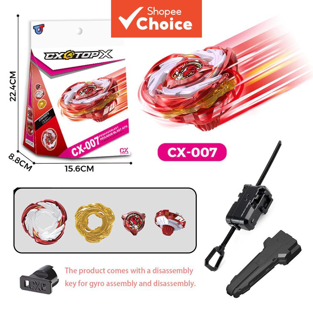 Bey X CX-00 Pegasus Blast Starter BXG-45 Casaco De Metal Punho LED Vermelho Com Lançador Brinquedos Para Meninos Present