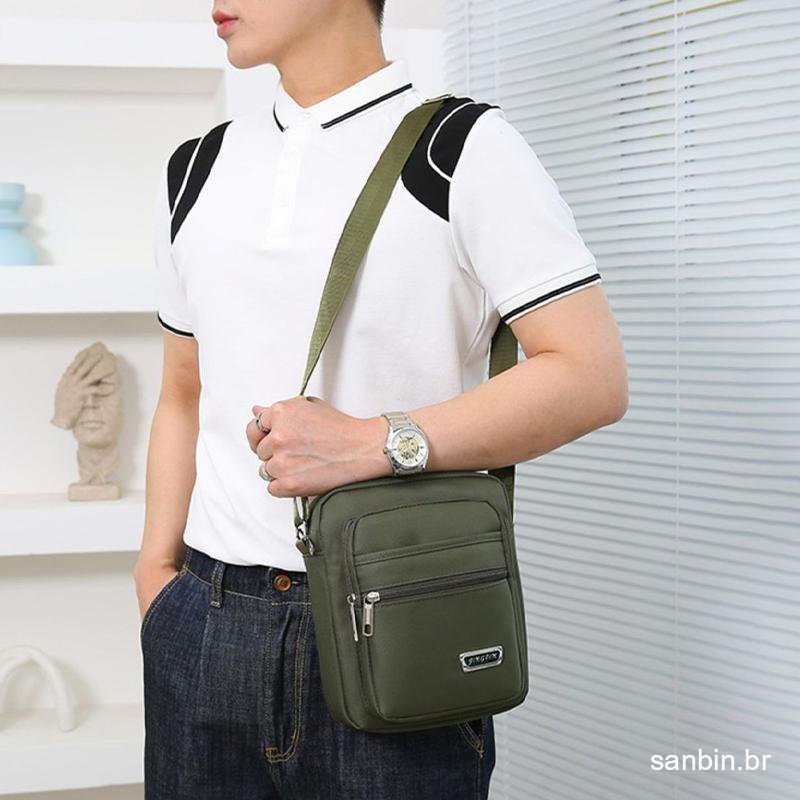[largeloohg] Nova Bolsa Diagonal de Nylon da Moda, Cor Sólida, Multifuncional para Ombro e Armazenamento SOKW