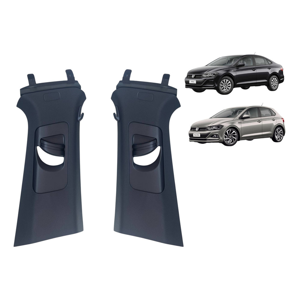Par De Molduras Coluna Superior Volkswagen Polo Virtus